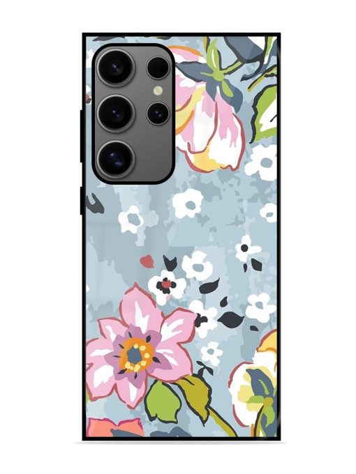 Floral Fantasy Glossy Soft Edge Case for Samsung Galaxy S24 Ultra (5G) Chachhi