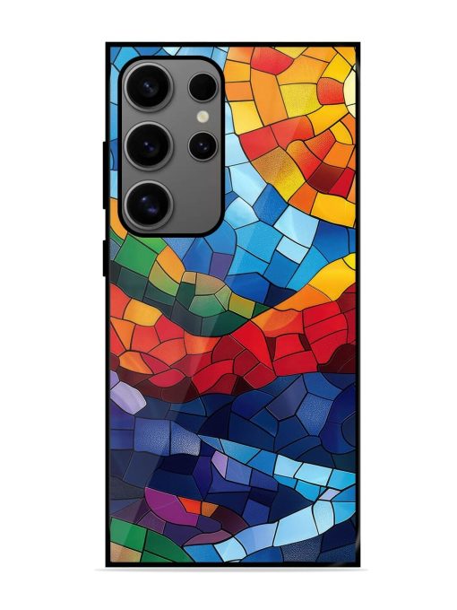 Mosaic Sunset Glossy Soft Edge Case for Samsung Galaxy S24 Ultra (5G) Chachhi