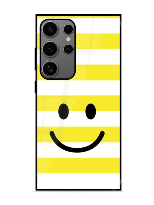 Smiling Stripes Glossy Soft Edge Case for Samsung Galaxy S24 Ultra (5G) Chachhi