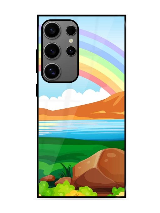 Rainbow Over The Lake Glossy Soft Edge Case for Samsung Galaxy S24 Ultra (5G) Chachhi