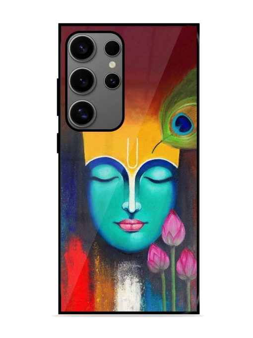 Divine Tranquility: The Face Of Krishna Glossy Soft Edge Case for Samsung Galaxy S24 Ultra (5G) Chachhi