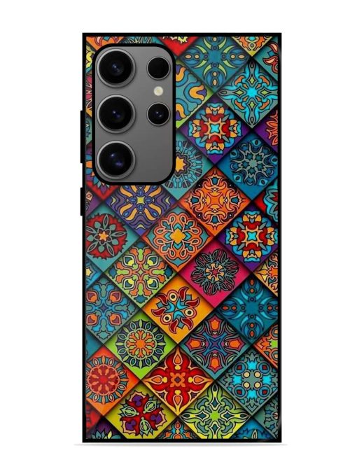 Patchwork Mandala Mosaic Glossy Soft Edge Case for Samsung Galaxy S24 Ultra (5G) Chachhi