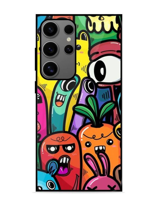 Whimsical Doodle Chaos Glossy Soft Edge Case for Samsung Galaxy S24 Ultra (5G) Chachhi