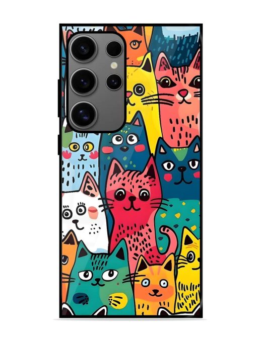 Feline Frenzy Glossy Soft Edge Case for Samsung Galaxy S24 Ultra (5G) Chachhi