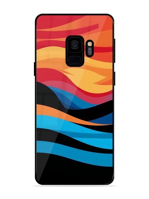 Blazing Currents Glossy Soft Edge Case for Samsung Galaxy S9 Chachhi