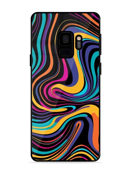 Psychedelic Swirl Glossy Soft Edge Case for Samsung Galaxy S9 Chachhi