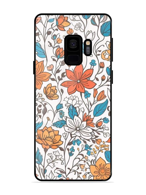 Floral Symphony Glossy Soft Edge Case for Samsung Galaxy S9 Chachhi