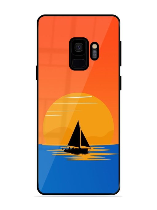 Sunset Sail Glossy Soft Edge Case for Samsung Galaxy S9 Chachhi