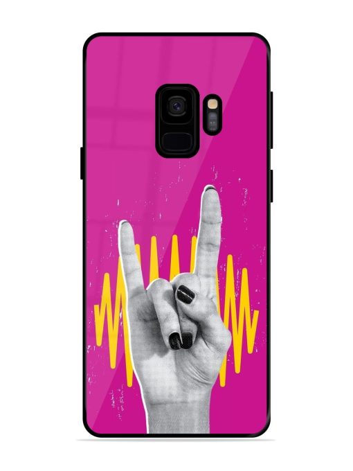 Rock Hand Glossy Soft Edge Case for Samsung Galaxy S9 Chachhi