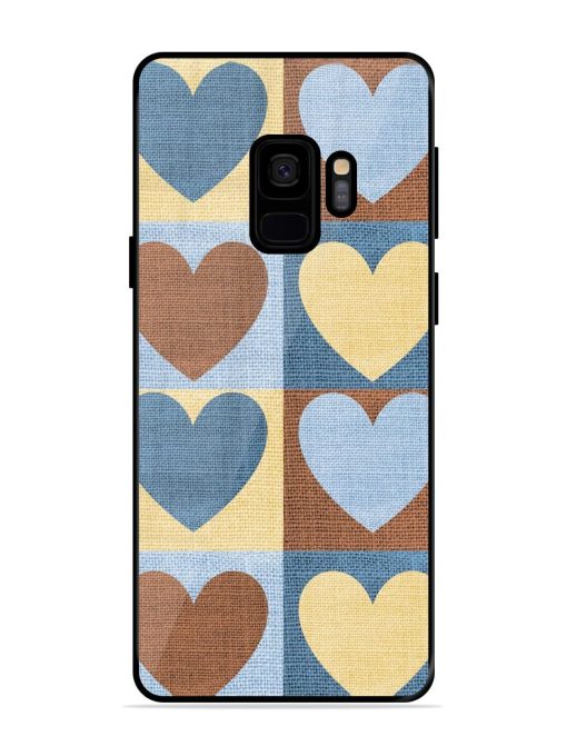 Hearts On Canvas Glossy Soft Edge Case for Samsung Galaxy S9