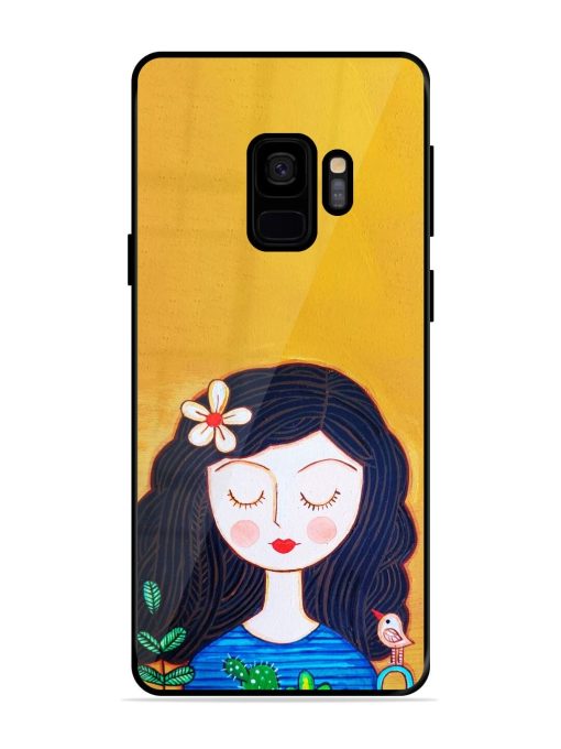 Girl Illustration Glossy Soft Edge Case for Samsung Galaxy S9 Chachhi