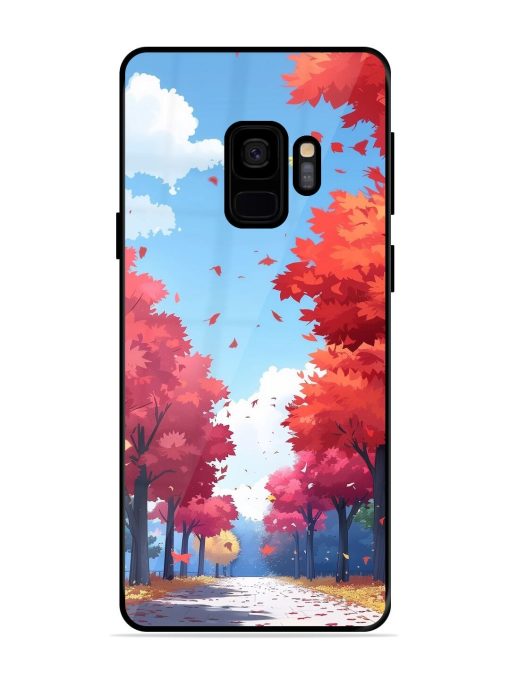 Autumn'S Embrace Glossy Soft Edge Case for Samsung Galaxy S9 Chachhi