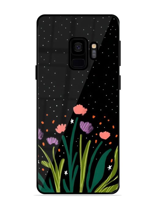 Midnight Bloom Glossy Soft Edge Case for Samsung Galaxy S9 Chachhi