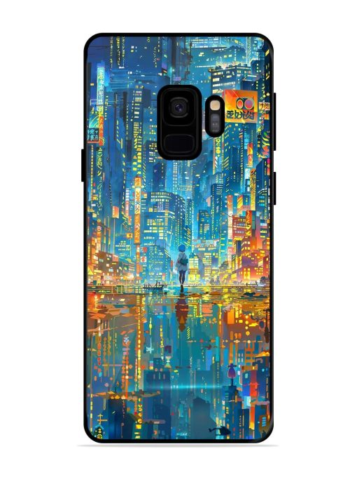 Neon Metropolis Glossy Soft Edge Case for Samsung Galaxy S9