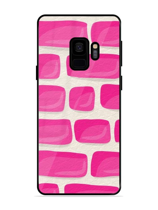 Pink Brick Wall Glossy Soft Edge Case for Samsung Galaxy S9 Chachhi