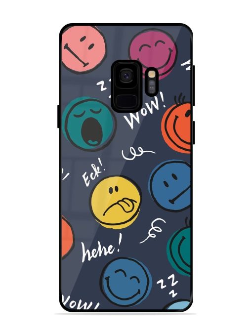 Emoticon Parade Glossy Soft Edge Case for Samsung Galaxy S9 Chachhi