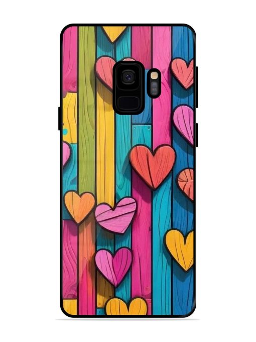 Rainbow Of Hearts Glossy Soft Edge Case for Samsung Galaxy S9 Chachhi