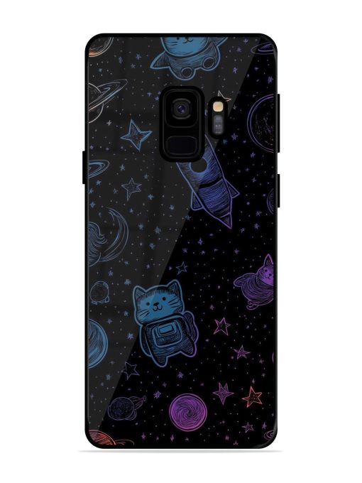 Cosmic Cat Chaos Glossy Soft Edge Case for Samsung Galaxy S9