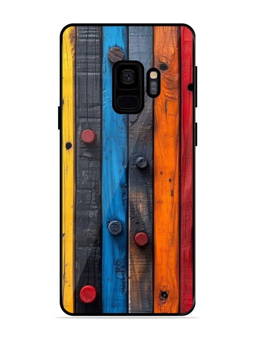 Rainbow Plank Glossy Soft Edge Case for Samsung Galaxy S9 Chachhi