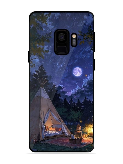 Moonlight Camping Glossy Soft Edge Case for Samsung Galaxy S9 Chachhi