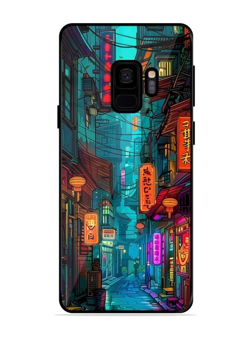 Neon Nightscape Glossy Soft Edge Case for Samsung Galaxy S9 Chachhi