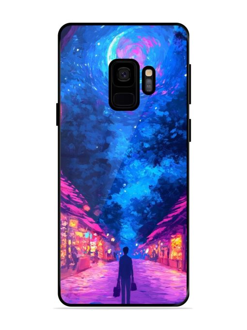 Neon Nightscape Glossy Soft Edge Case for Samsung Galaxy S9 Chachhi