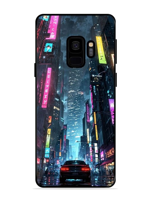 Neon Nightscape Glossy Soft Edge Case for Samsung Galaxy S9 Chachhi