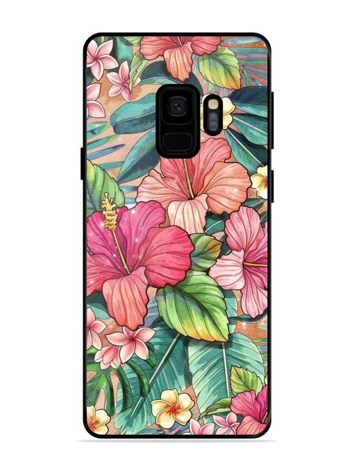 Tropical Tapestry Glossy Soft Edge Case for Samsung Galaxy S9 Chachhi