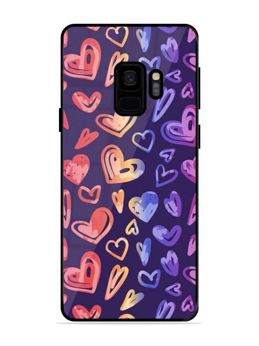 Rainbow Hearts Glossy Soft Edge Case for Samsung Galaxy S9 Chachhi