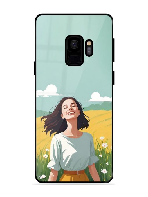 Girl Graffiti Glossy Soft Edge Case for Samsung Galaxy S9 Chachhi