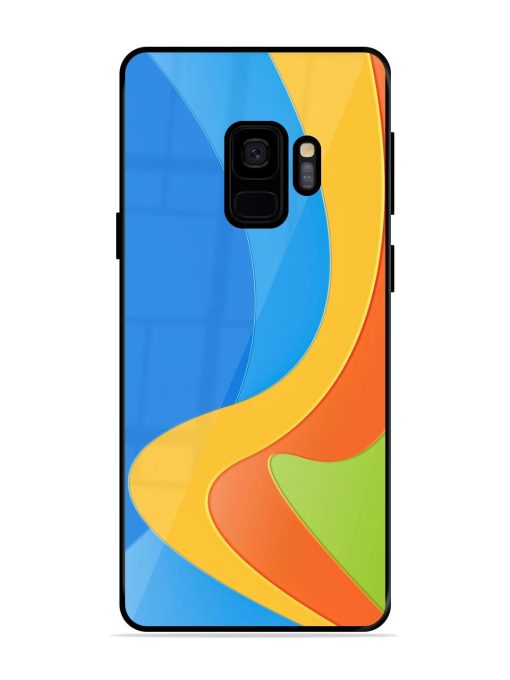 Curvy Color Cascade Glossy Soft Edge Case for Samsung Galaxy S9 Chachhi