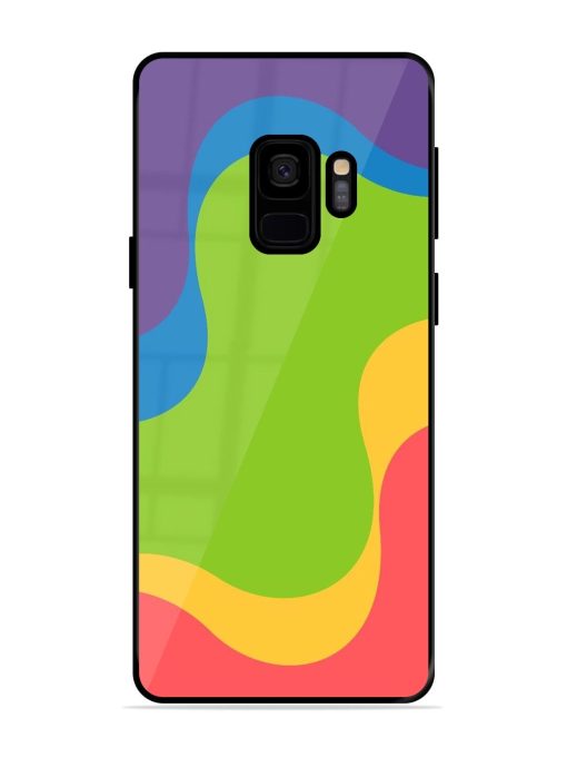 Wavy Rainbow Wonderland Glossy Soft Edge Case for Samsung Galaxy S9 Chachhi