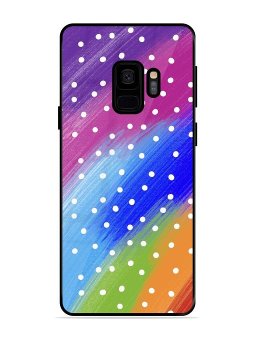 Rainbow Polka Dot Dream Glossy Soft Edge Case for Samsung Galaxy S9 Chachhi