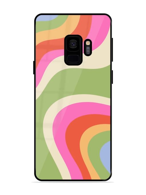 Wavy Rainbow Wonderland Glossy Soft Edge Case for Samsung Galaxy S9 Chachhi