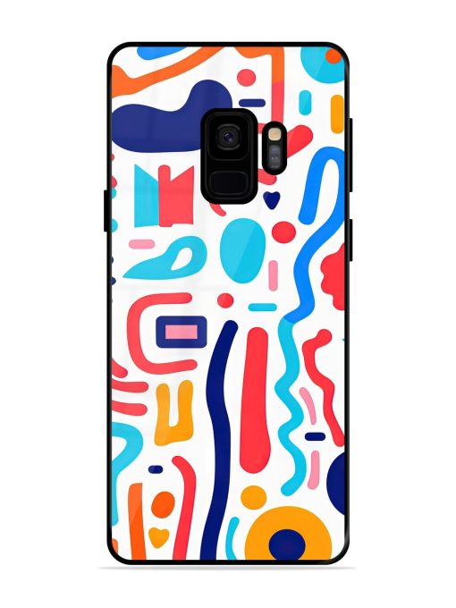 Whimsical Doodle Chaos Glossy Soft Edge Case for Samsung Galaxy S9 Chachhi