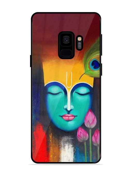 Divine Tranquility: The Face Of Krishna Glossy Soft Edge Case for Samsung Galaxy S9 Chachhi