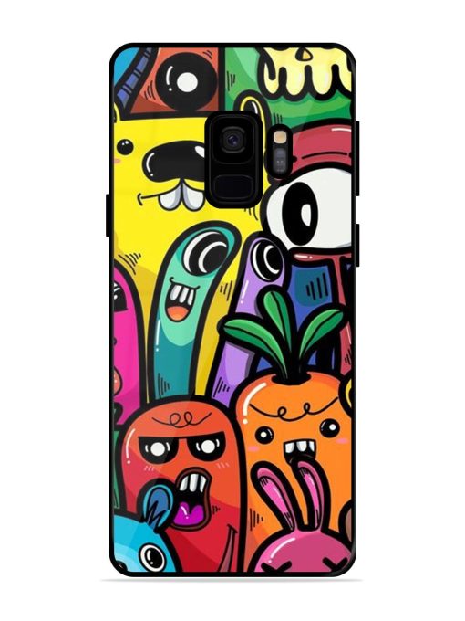 Whimsical Doodle Chaos Glossy Soft Edge Case for Samsung Galaxy S9 Chachhi