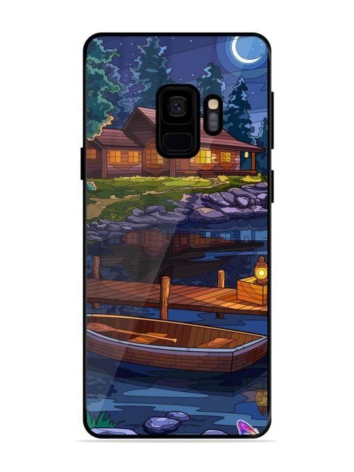 Moonlit Serenity Glossy Soft Edge Case for Samsung Galaxy S9 Chachhi