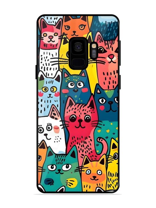 Feline Frenzy Glossy Soft Edge Case for Samsung Galaxy S9 Chachhi