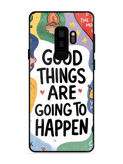 Uplifting Scribbles Glossy Soft Edge Case for Samsung Galaxy S9 Plus Chachhi