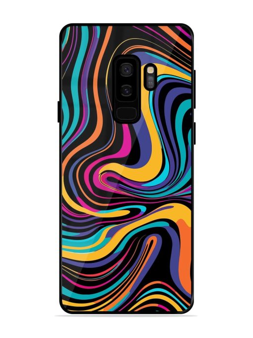 Psychedelic Swirl Glossy Soft Edge Case for Samsung Galaxy S9 Plus Chachhi