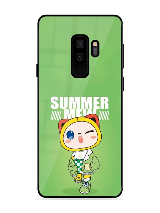 Purrfect Summer Glossy Soft Edge Case for Samsung Galaxy S9 Plus Chachhi