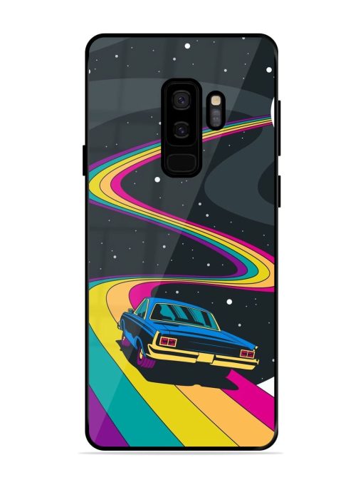 Rainbow Road Glossy Soft Edge Case for Samsung Galaxy S9 Plus Chachhi