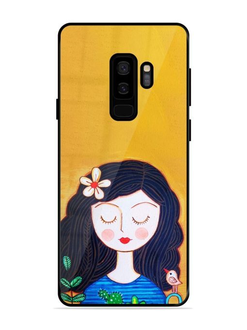 Girl Illustration Glossy Soft Edge Case for Samsung Galaxy S9 Plus Chachhi