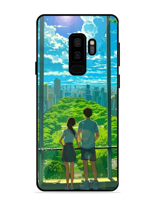 Cyberpunk Dreamscape Glossy Soft Edge Case for Samsung Galaxy S9 Plus Chachhi