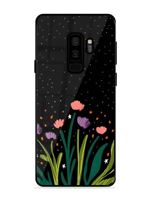 Midnight Bloom Glossy Soft Edge Case for Samsung Galaxy S9 Plus Chachhi