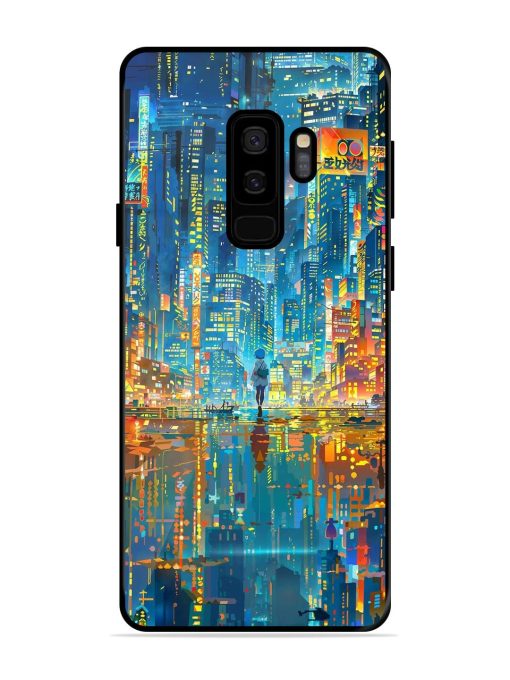 Neon Metropolis Glossy Soft Edge Case for Samsung Galaxy S9 Plus Chachhi