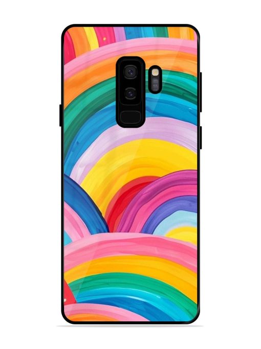 Rainbow Symphony Glossy Soft Edge Case for Samsung Galaxy S9 Plus Chachhi