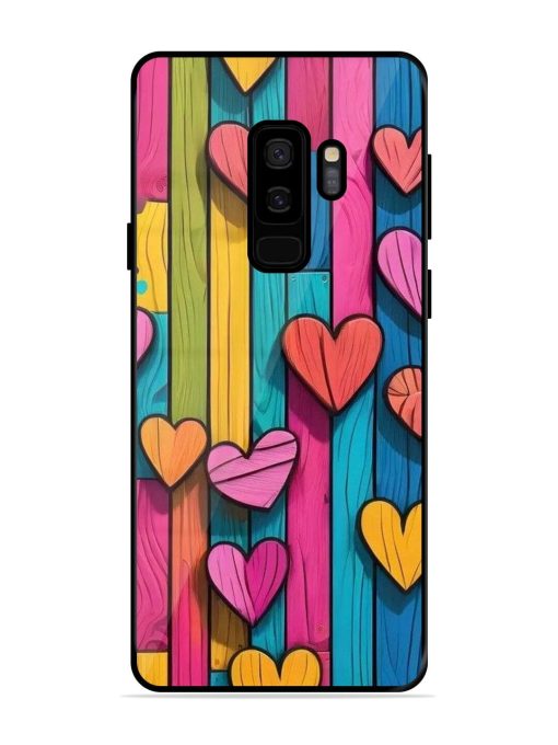 Rainbow Of Hearts Glossy Soft Edge Case for Samsung Galaxy S9 Plus Chachhi