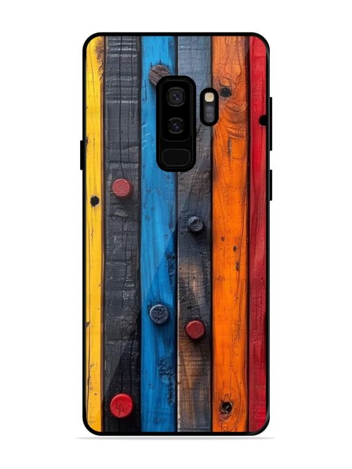 Rainbow Plank Glossy Soft Edge Case for Samsung Galaxy S9 Plus Chachhi